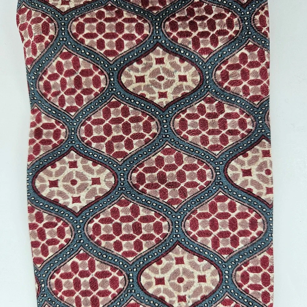 Christian Dior Monsieur Tie Mens Geometric All‎ Over Print Vintage